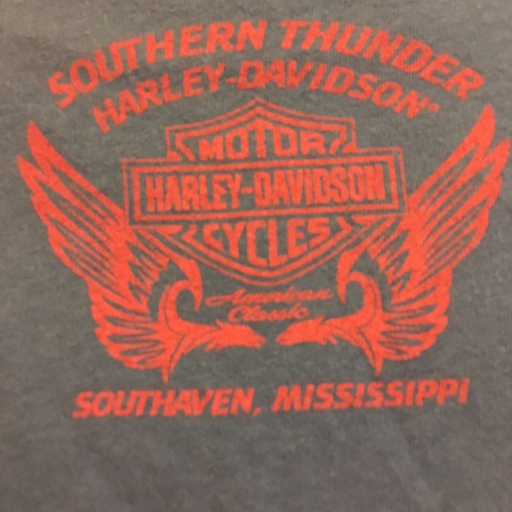 Women's Harley Davidson t-shirt. Blue. Size L - Picture 5 of 5